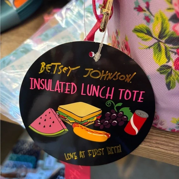 Betsey Johnson Floral 6 pack Cooler and Lunch Tote - Picture 4 of 6